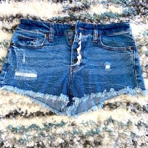 Shortie jean shorts